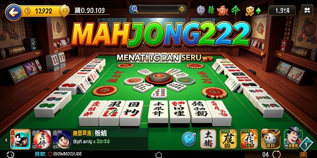 Tampilan antarmuka game MAHJONG222 yang menarik dan interaktif.