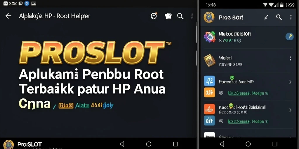 Antarmuka PROSLOT yang sederhana dan fungsional untuk rooting.